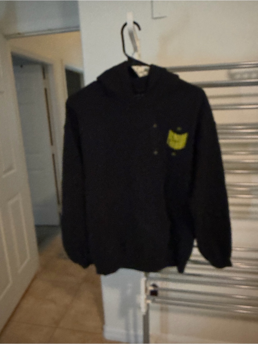 Men’s PacSun Black Hoodie with Yellow Chest Patch